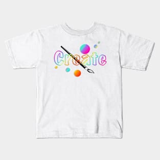 Create for the Love of it! Paint Brush Kids T-Shirt